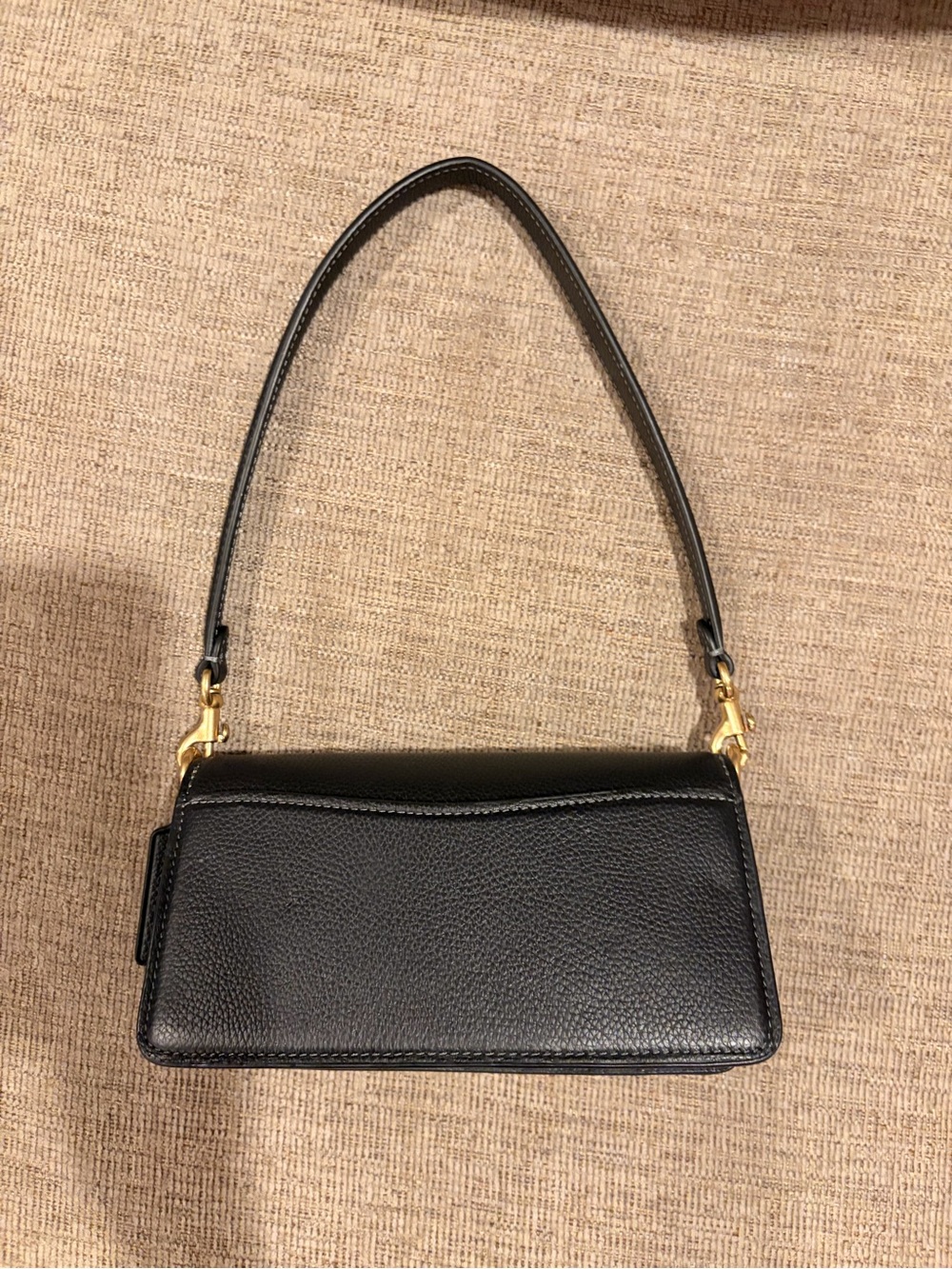 Coach Black Pebbled Leather Crossbody with Gold Hardware - Picture 8 of 11
